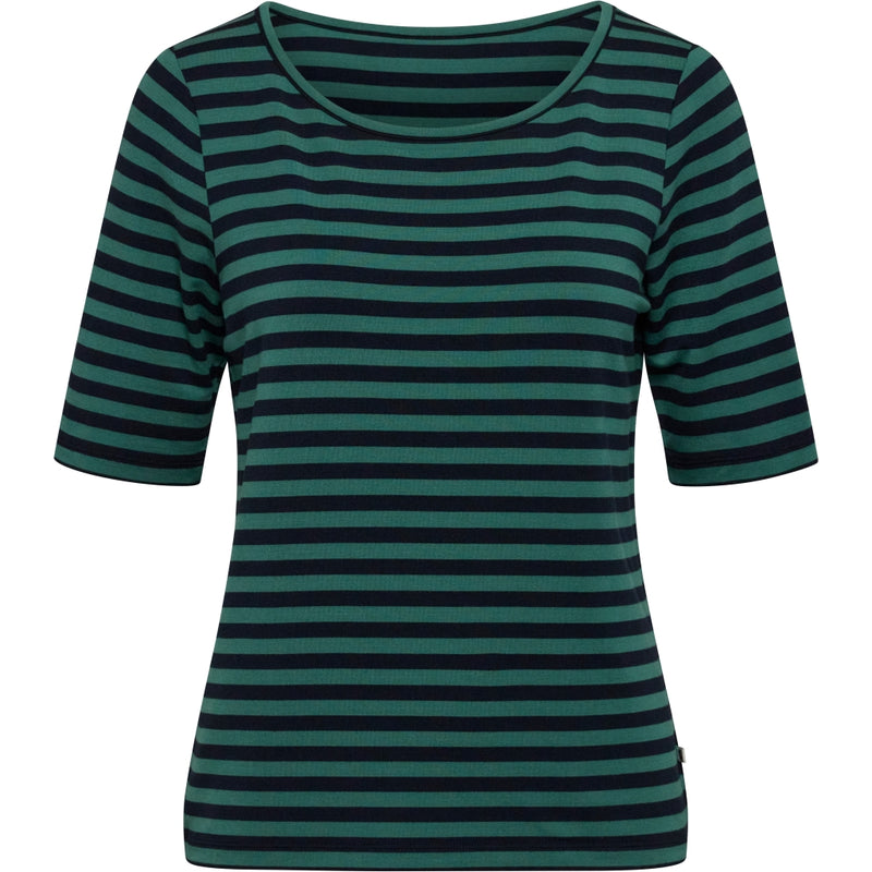 Redgreen Women Hedy kortærmet t-shirt T-shirts 176 Mid Green Stripe