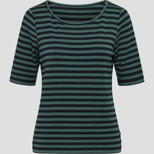 Redgreen Women Hedy kortærmet t-shirt T-shirts 176 Mid Green Stripe