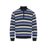 Sea Ranch Hutchinson med Lynlås Sweatshirts Mørk Navy Multi Strib