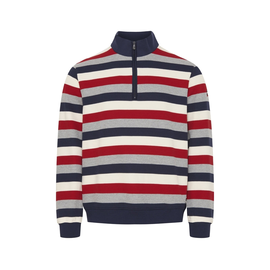 Sea Ranch Hutchinson med Lynlås Sweatshirts SR Navy / Grå Melange / SR Rød