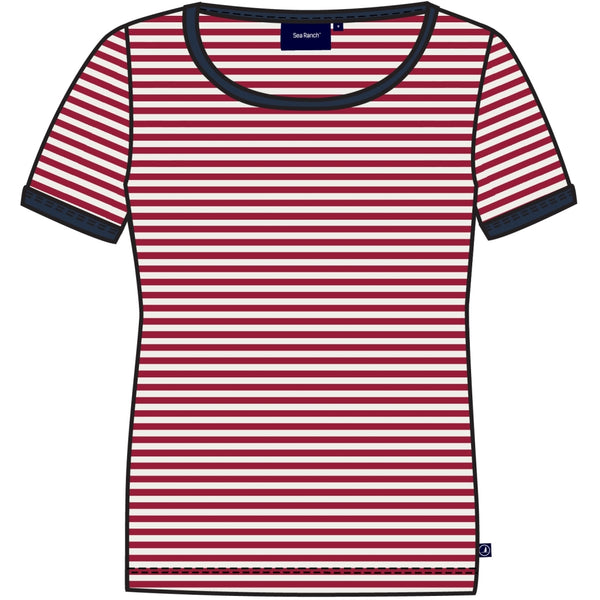 Sea Ranch Jemina kort ærmet t-shirt T-shirts SR Rød/Pearl