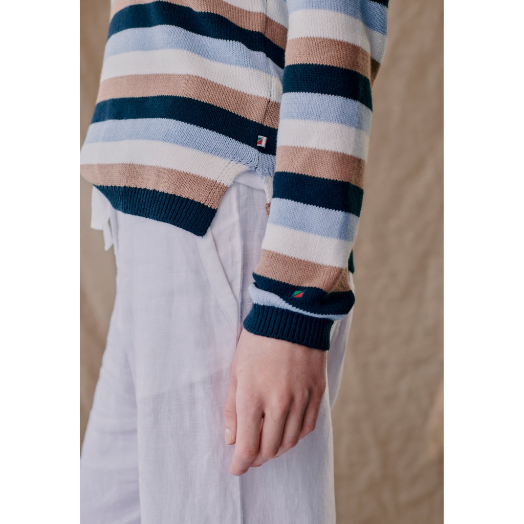 Redgreen Women Jente Knit Strik 161 Sky Blue Stripe