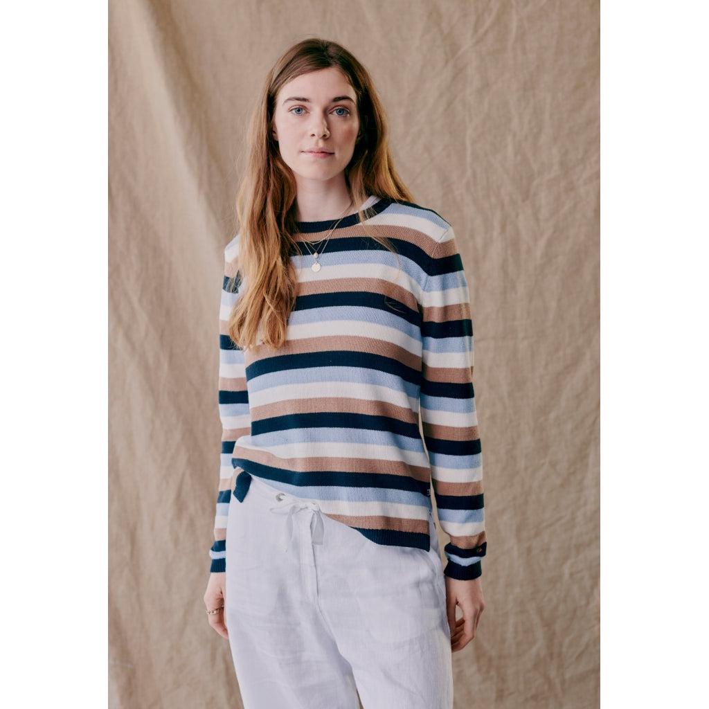 Redgreen Women Jente Knit Strik 161 Sky Blue Stripe