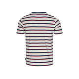 Sea Ranch Jess Retro stripe Ringer Tee T-shirts Pearl/SR Navy/Rød