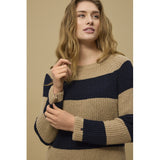 Redgreen Women Kimberly Knit Strik 124 Mid Sand Stripe