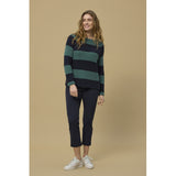 Redgreen Women Kimberly Knit Strik 176 Mid Green Stripe