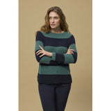 Redgreen Women Kimberly Knit Strik 176 Mid Green Stripe