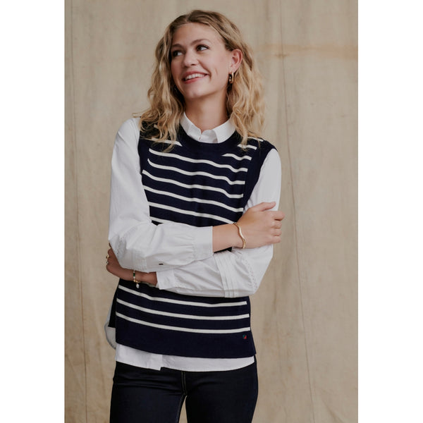 Redgreen Women Lera Strikvest Strik 169 Dark Navy Stripe