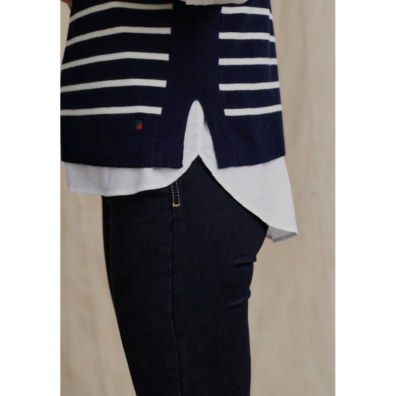 Redgreen Women Lera Strikvest Strik 169 Dark Navy Stripe