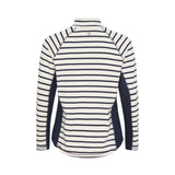 Sea Ranch Linn Full Zipper Langærmet Tee Perle/SR Navy