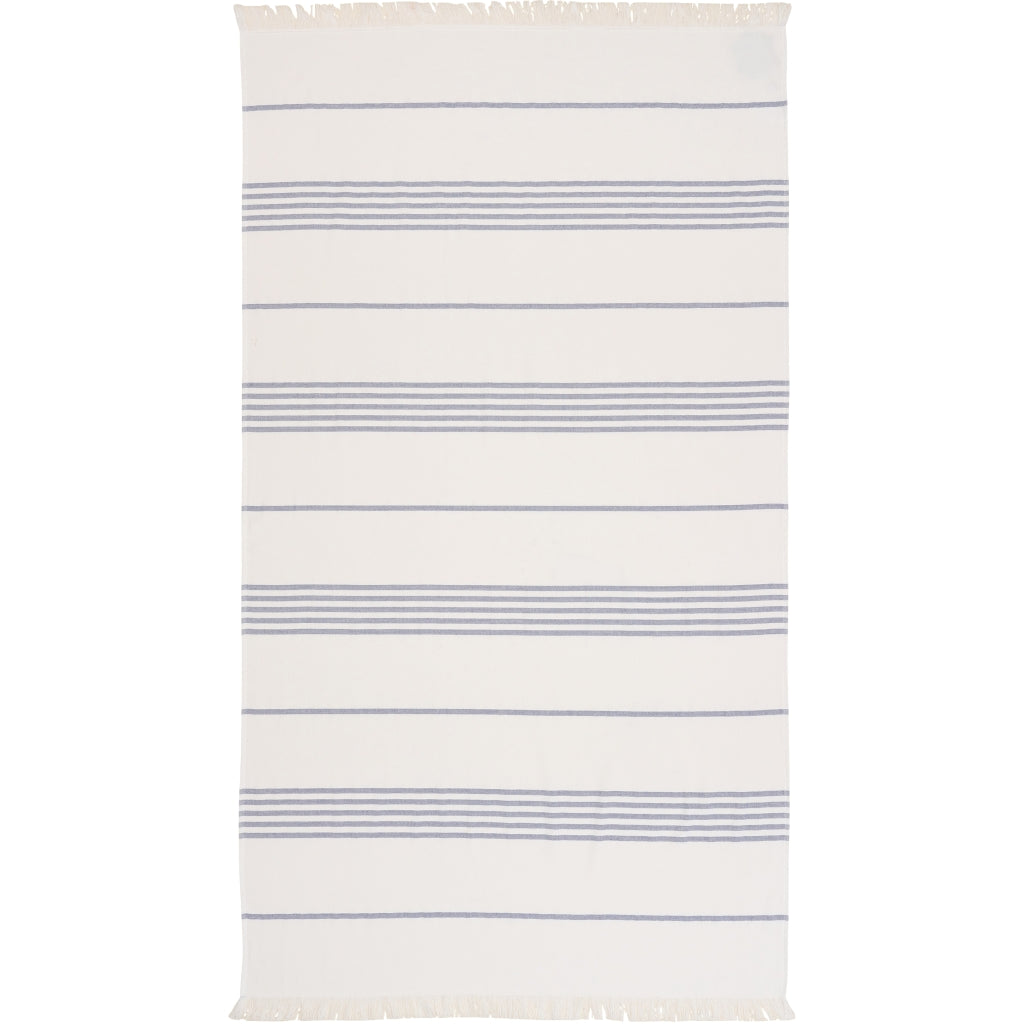 Sea Ranch Long Beach Towel Håndklæder Hvid/Mørk Navy