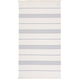 Sea Ranch Long Beach Towel Håndklæder Hvid/Mørk Navy