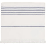 Sea Ranch Long Beach Towel Håndklæder Hvid/Mørk Navy