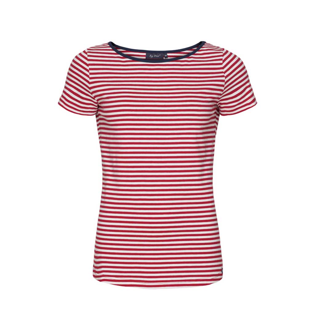 Sea Ranch Luella Stribet Kortærmet T-shirt T-shirts SR Rød/Pearl
