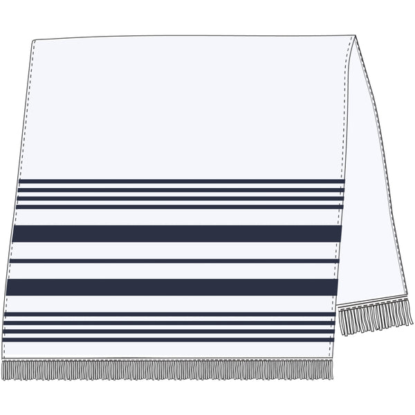 Sea Ranch Malibu Beach Towel Håndklæder Hvid/SR Navy