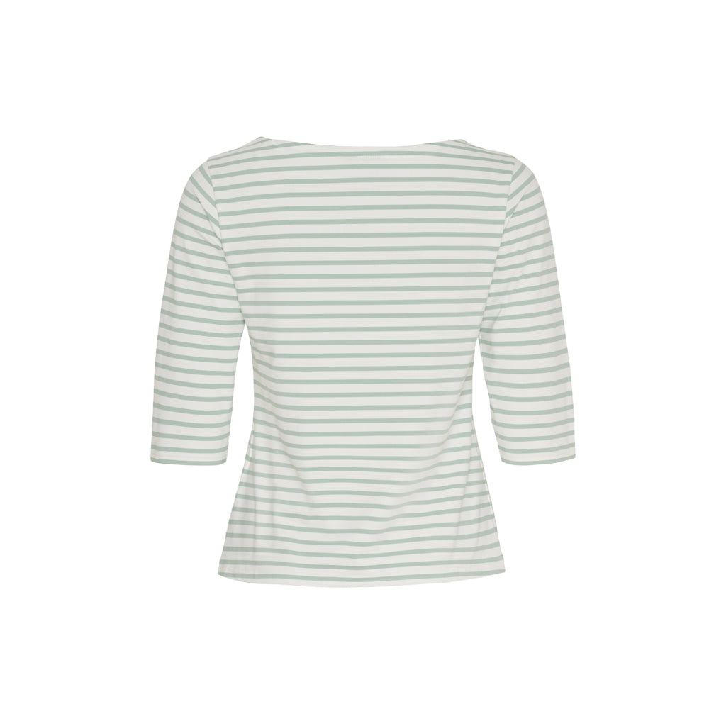 Sea Ranch Marina 3/4 ærme bluse med UV beskyttelse Langærmet Tee 1126 White / Pastel Green