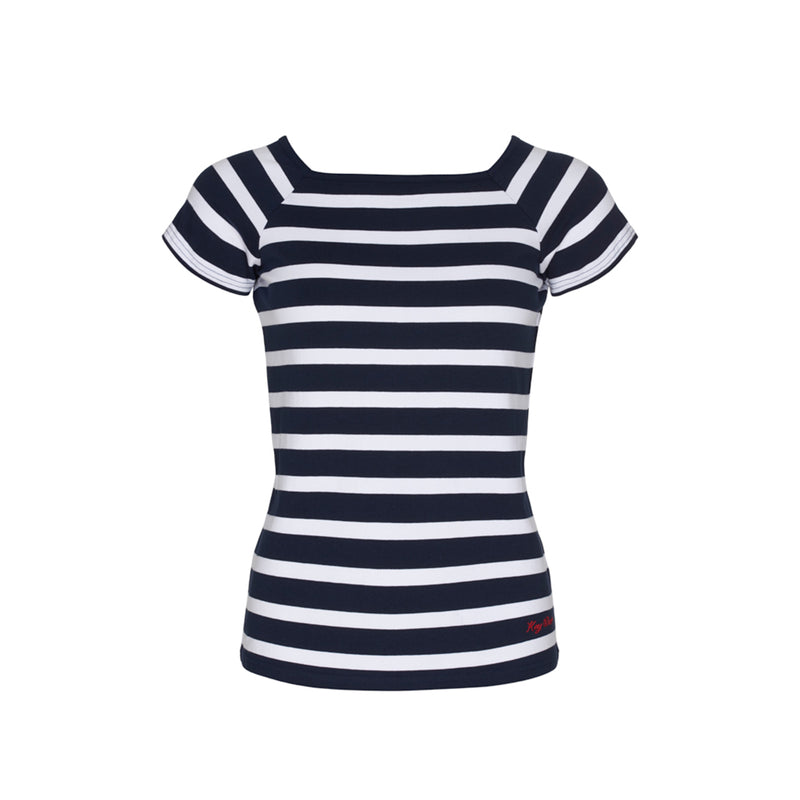 Sea Ranch Melanie Stribet Kortærmet T-shirt T-shirts SR Navy/Pearl