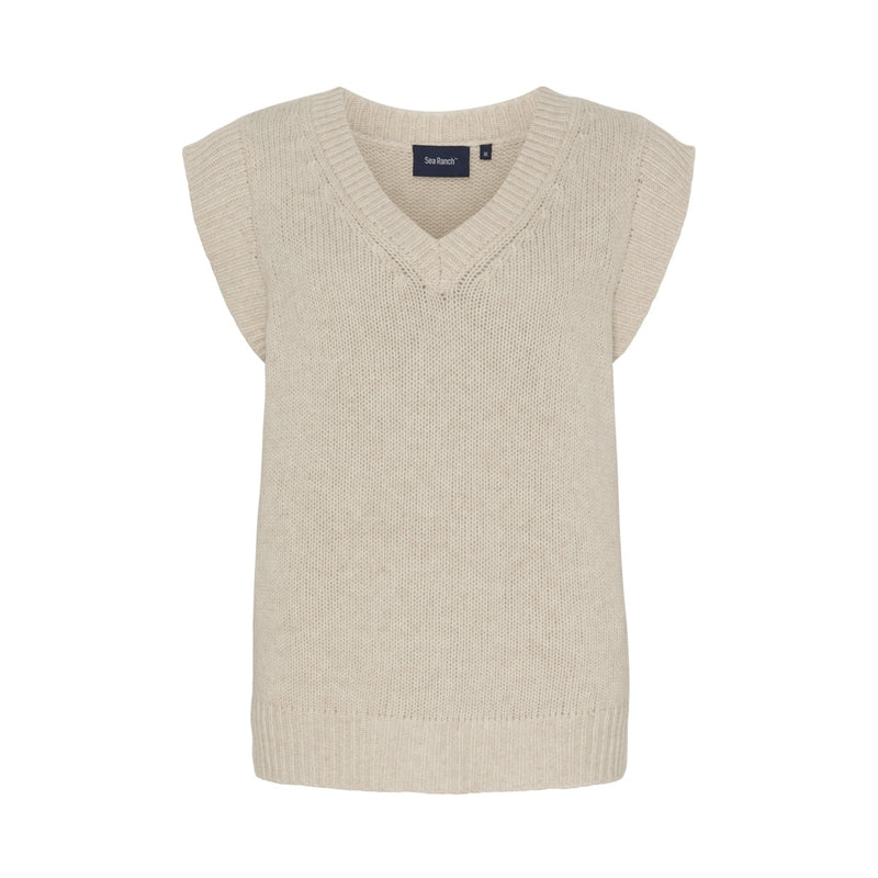 Sea Ranch Nadia Vest Strik 1977 Cobblestone