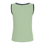 Sea Ranch Neel Tank Top T-shirts 1100 Pearl / Green