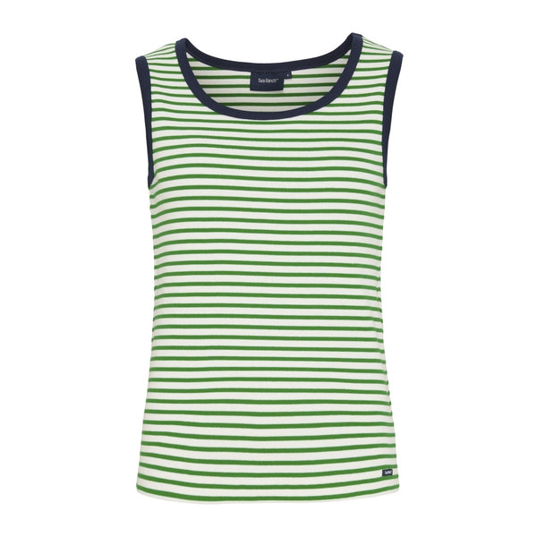 Sea Ranch Neel Tank Top T-shirts 1100 Pearl / Green