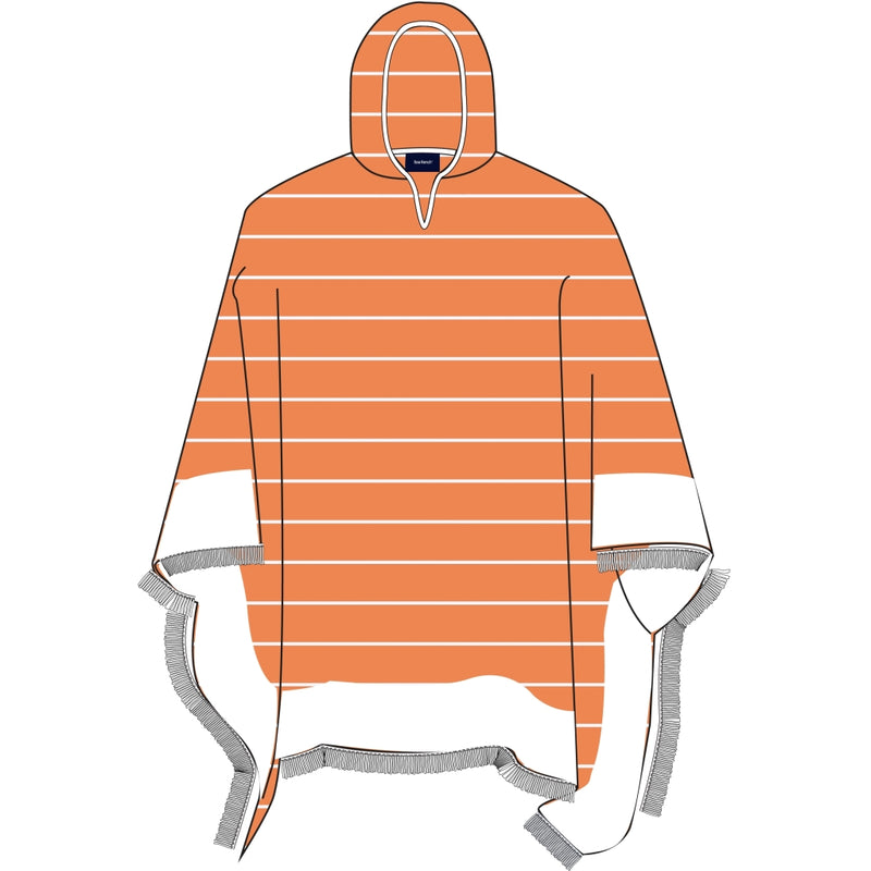 Sea Ranch Nissi Beach Poncho Håndklæder 2507 Bright Orange / White