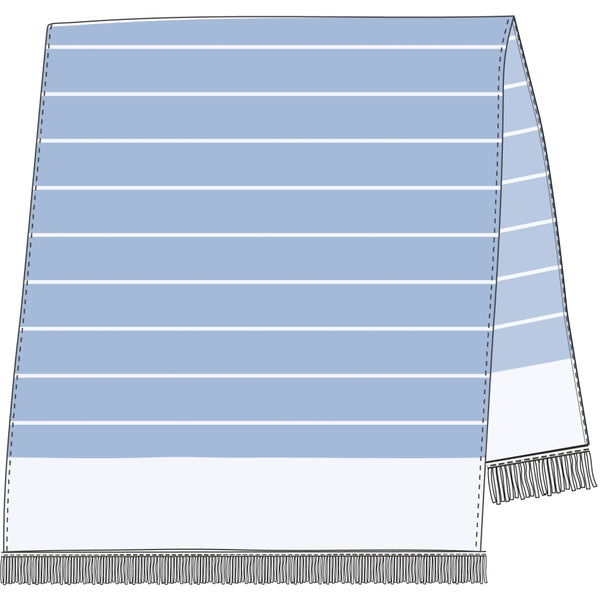 Sea Ranch Nissi Beach Towel Håndklæder 4166 Powder Blue / White