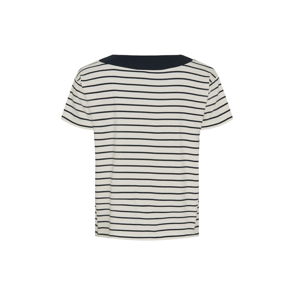 Sea Ranch Patrizia Short Sleeve Tee T-shirts Pearl/Mørk Navy