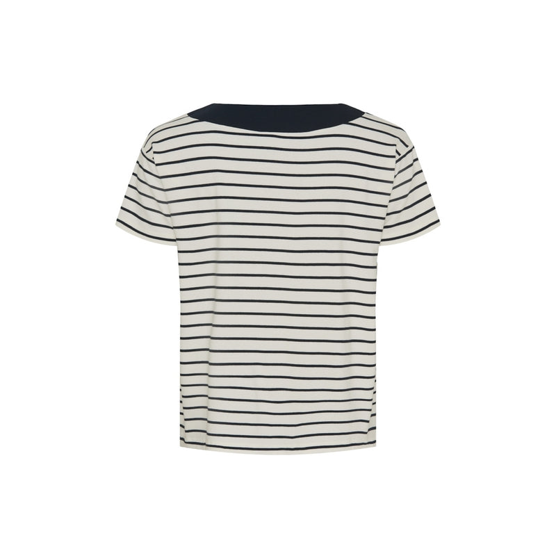 Sea Ranch Nova Stribet Kortærmet T-shirt T-shirts Pearl/Mørk Navy