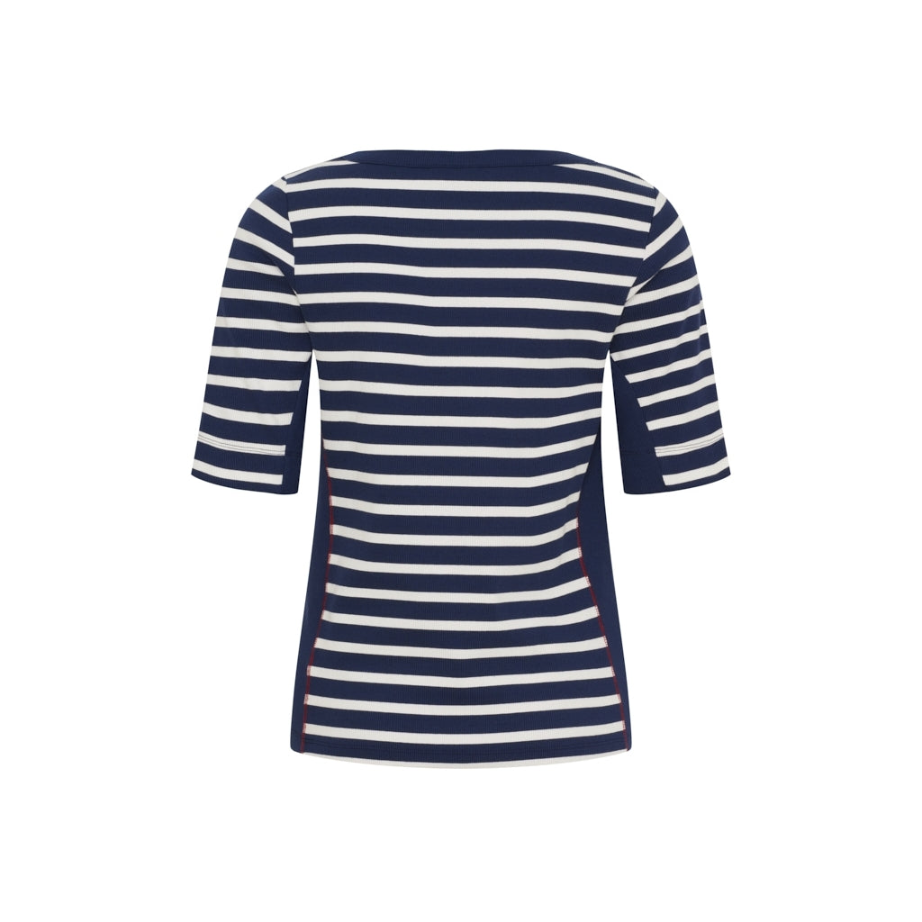Sea Ranch Nova Stribet Kortærmet T-shirt T-shirts SR Navy/Pearl