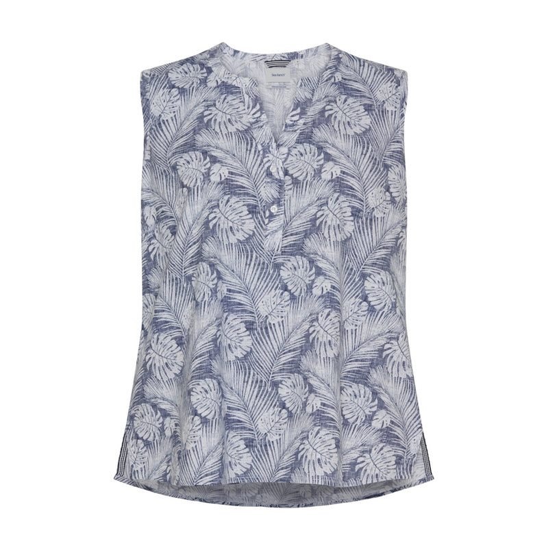 Sea Ranch Octavia Shirt Skjorter 6002 Blue Palm Print