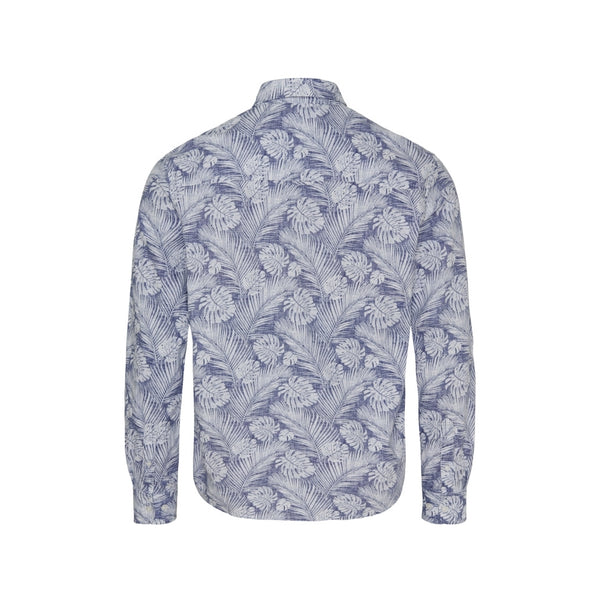 Sea Ranch Palmer Shirt Skjorter 6002 Blue Palm Print