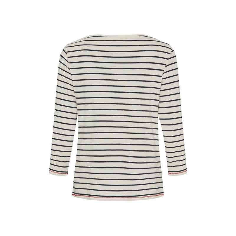 Sea Ranch Pippa Tee Langærmet Tee Pearl/Mørk Navy