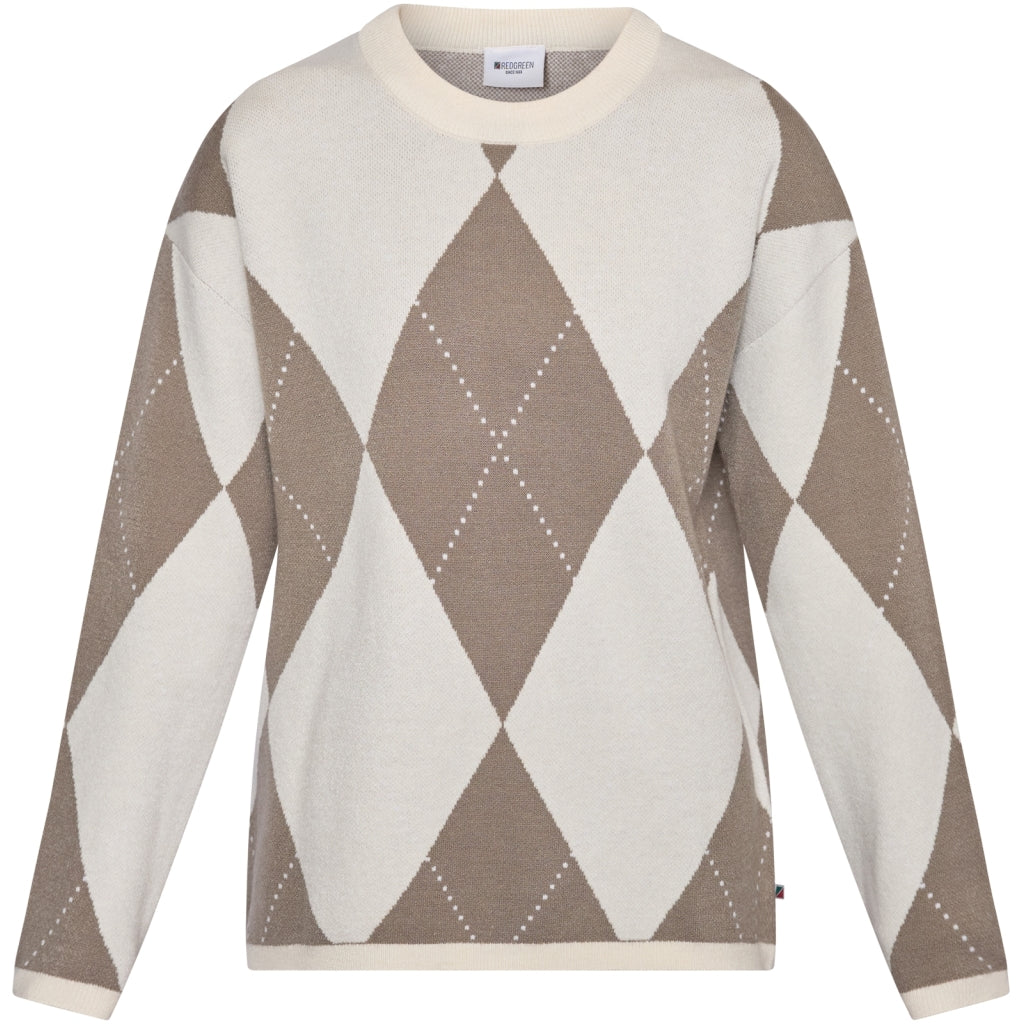 Redgreen Women RG_Kaja Strik 321 Ecru Pattern