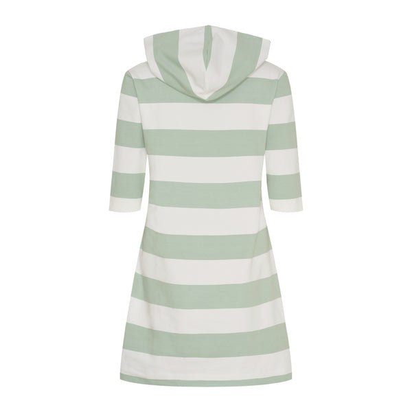 Sea Ranch Ronja Stribet 3/4 Ærmet Sweat Kjole Dresses / Shirts 1099 Pearl / Pastel Green