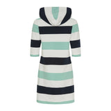 Sea Ranch Ronja Stribet 3/4 Ærmet Sweat Kjole Dresses / Shirts 5061 Mint Green / Pearl / Dark Navy