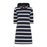Sea Ranch Ronja Stribet 3/4 Ærmet Sweat Kjole Dresses / Shirts Mørk Navy/Pearl