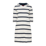 Sea Ranch Ronja Stribet 3/4 Ærmet Sweat Kjole Dresses / Shirts Pearl/Mørk Navy