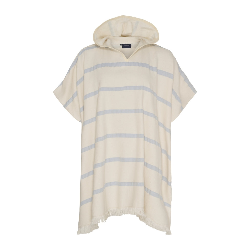 Sea Ranch SR_Blokuse Poncho Håndklæder 1148 Off White / Light Blue