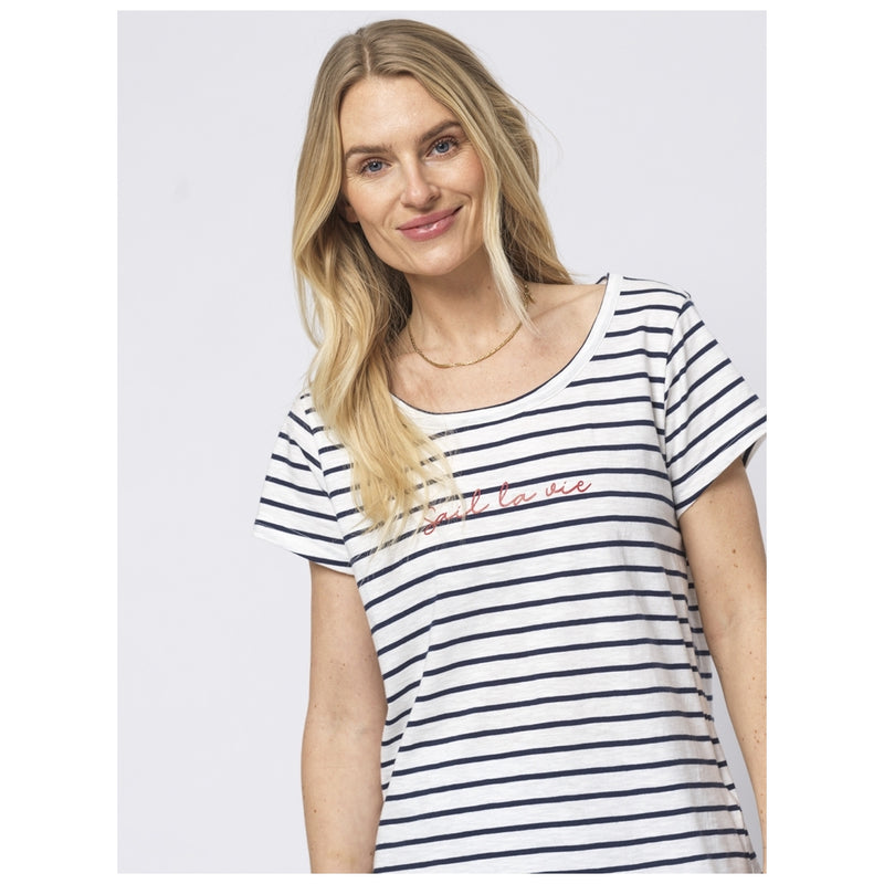 Sea Ranch SR_Delilah T-shirts Perle/SR Navy