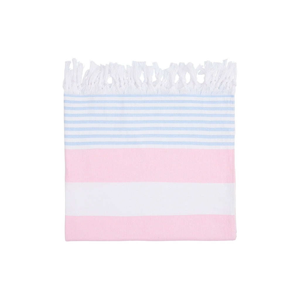 Sea Ranch Stribet Strandhåndklæde Håndklæder 1127 White / Marshmallow