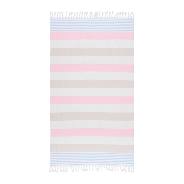 Sea Ranch Stribet Strandhåndklæde Håndklæder 8006 Multistripe Pink