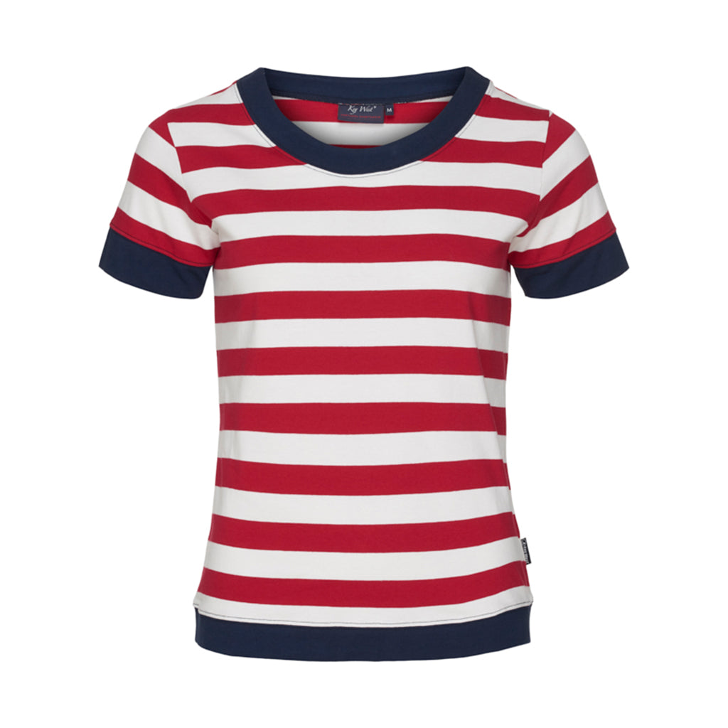 Sea Ranch Tonnere Stribet Kortærmet T-shirt T-shirts SR Rød/Pearl
