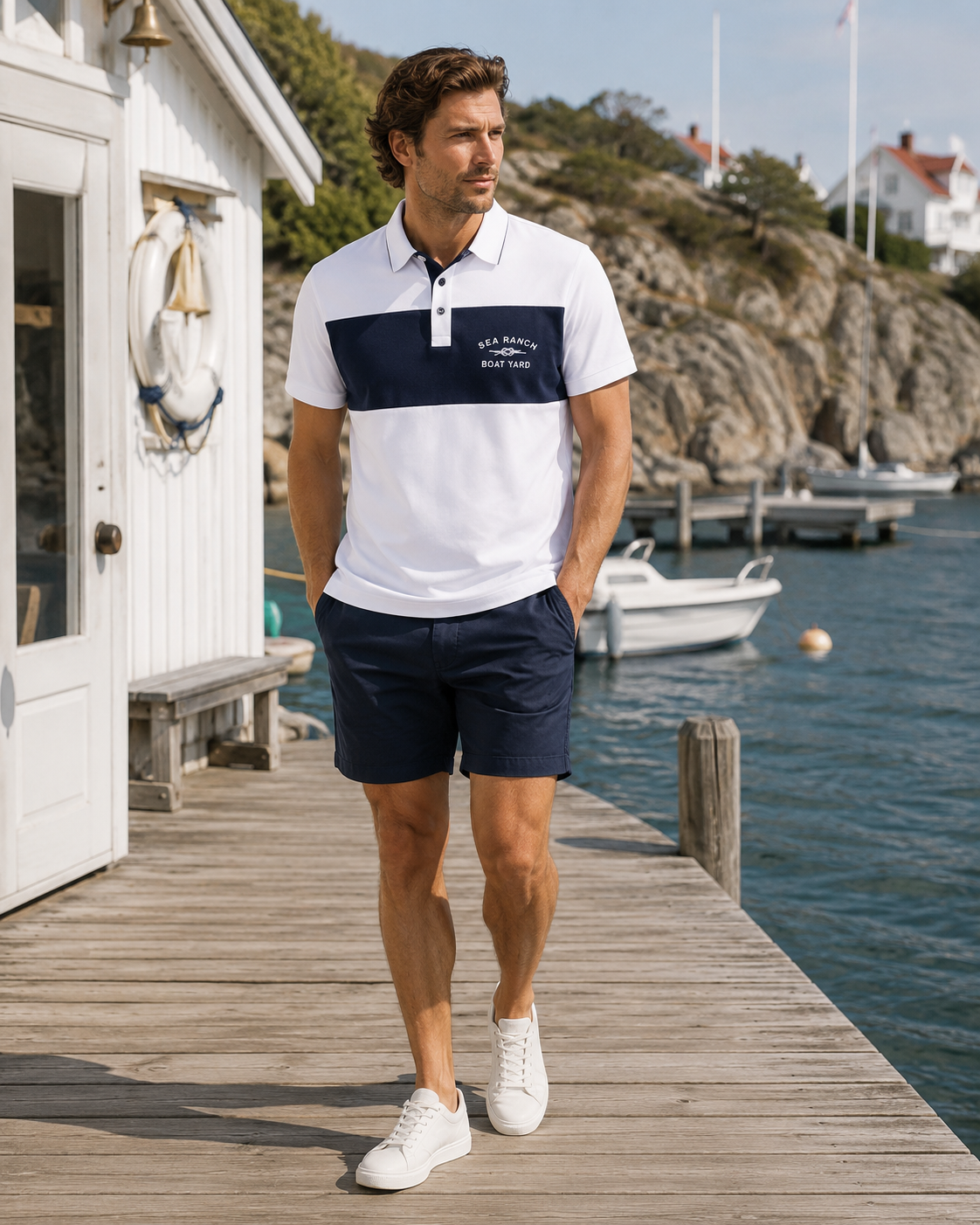 Pelle Jersey Polo - Hvid
