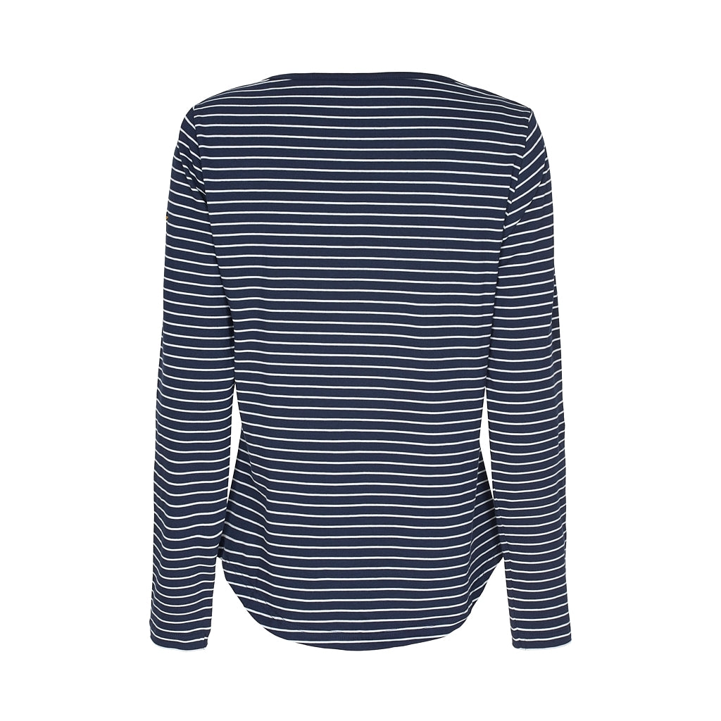 Sea Ranch Amelie Stribet Langærmet T-shirt Langærmet Tee SR Navy/Pearl
