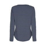 Sea Ranch Amelie Stribet Langærmet T-shirt Langærmet Tee SR Navy/Pearl