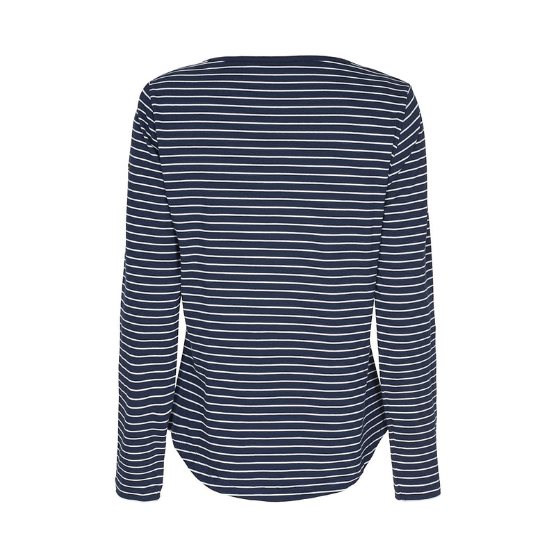 Sea Ranch Amelie Stribet Langærmet T-shirt Langærmet Tee SR Navy/Pearl
