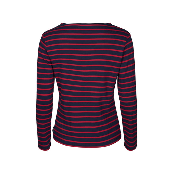 Sea Ranch Antibes Stribet Langærmet T-shirt Langærmet Tee SR Navy / SR Rød