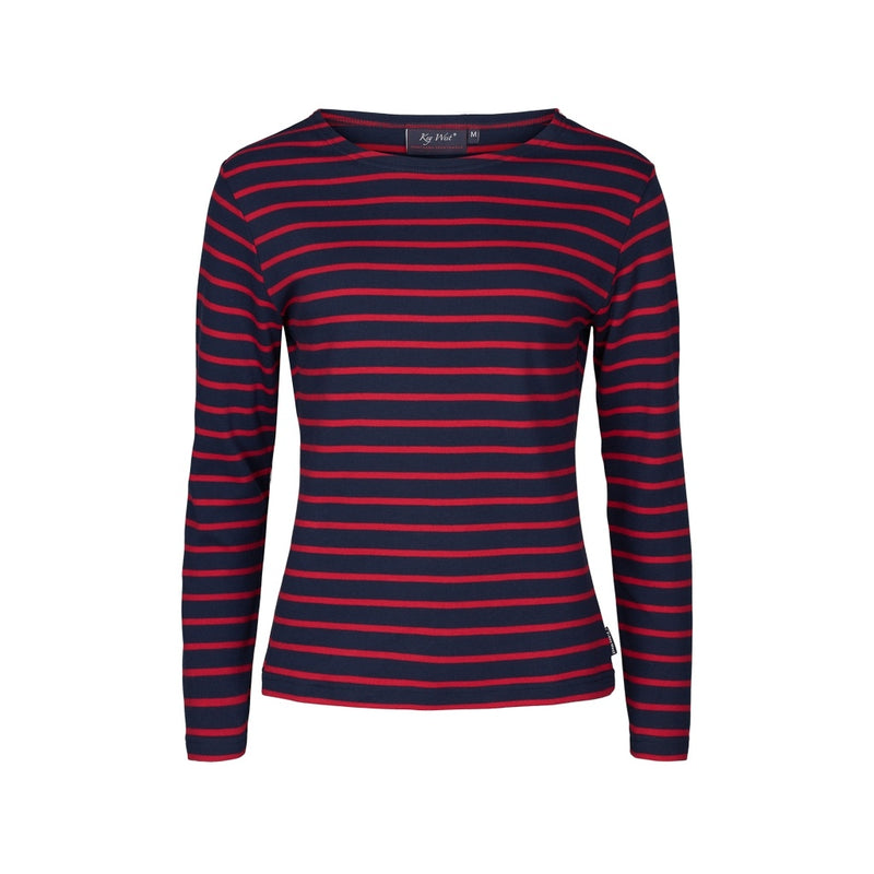 Sea Ranch Antibes Stribet Langærmet T-shirt Langærmet Tee SR Navy / SR Rød