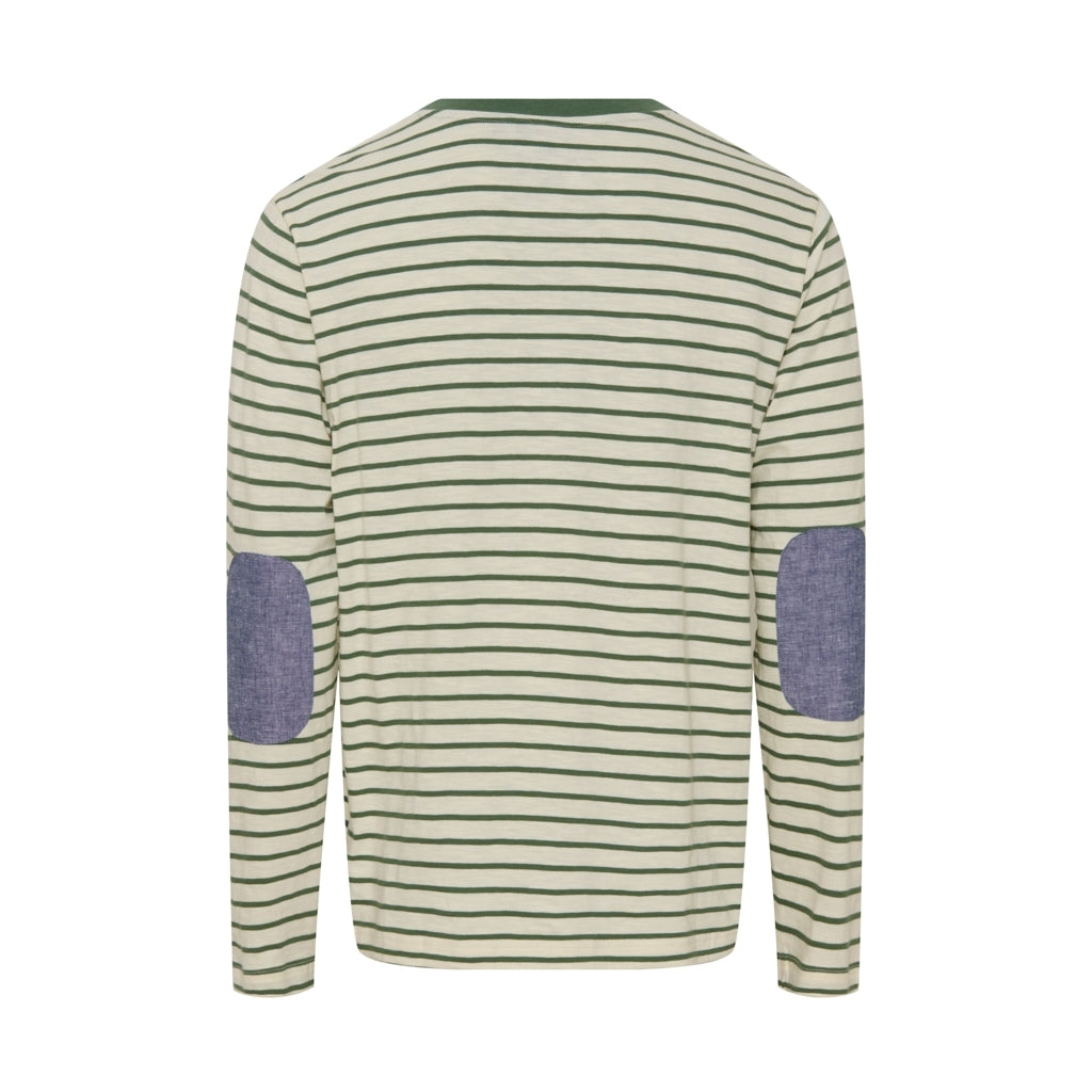 Sea Ranch Bernard T-shirt Langærmet Tee 5027 Ecru/Duck Green