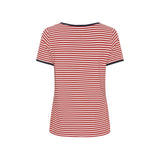 Redgreen Women Camilla T-shirt T-shirts 147 Dark Red Stripe